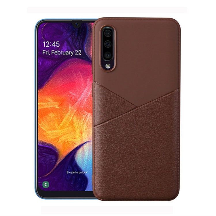 Ultra-thin Shockproof Soft TPU + Leather Case for Galaxy A10