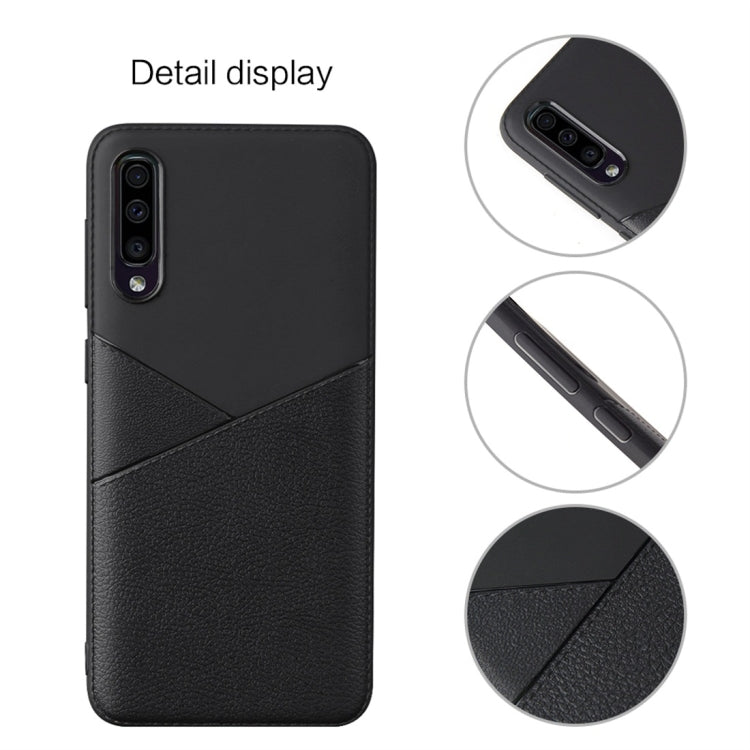 Ultra-thin Shockproof Soft TPU + Leather Case for Galaxy A10