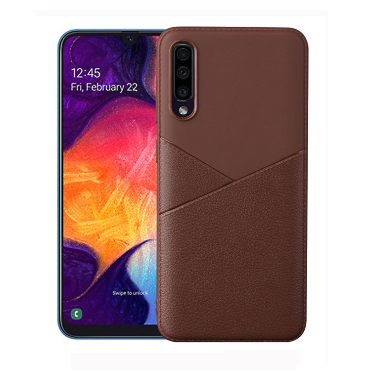 Ultra-thin Shockproof Soft TPU + Leather Case for Galaxy A70