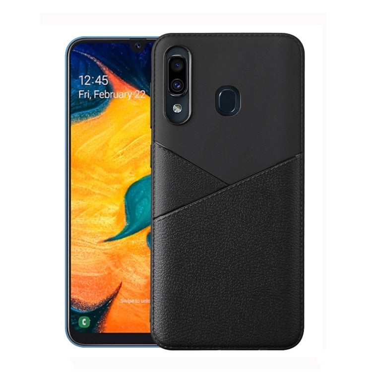 Ultra-thin Shockproof Soft TPU + Leather Case for Galaxy M30