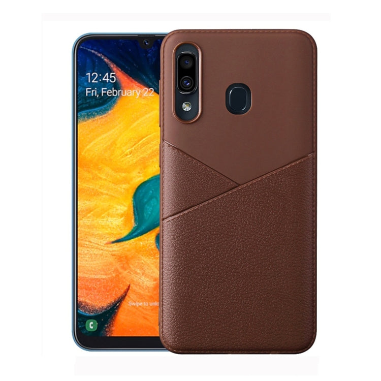 Ultra-thin Shockproof Soft TPU + Leather Case for Galaxy M30