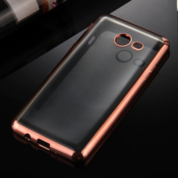 For Galaxy J5 (2017) (US Version) Electroplating Frame Soft TPU Protective Back Cover Case