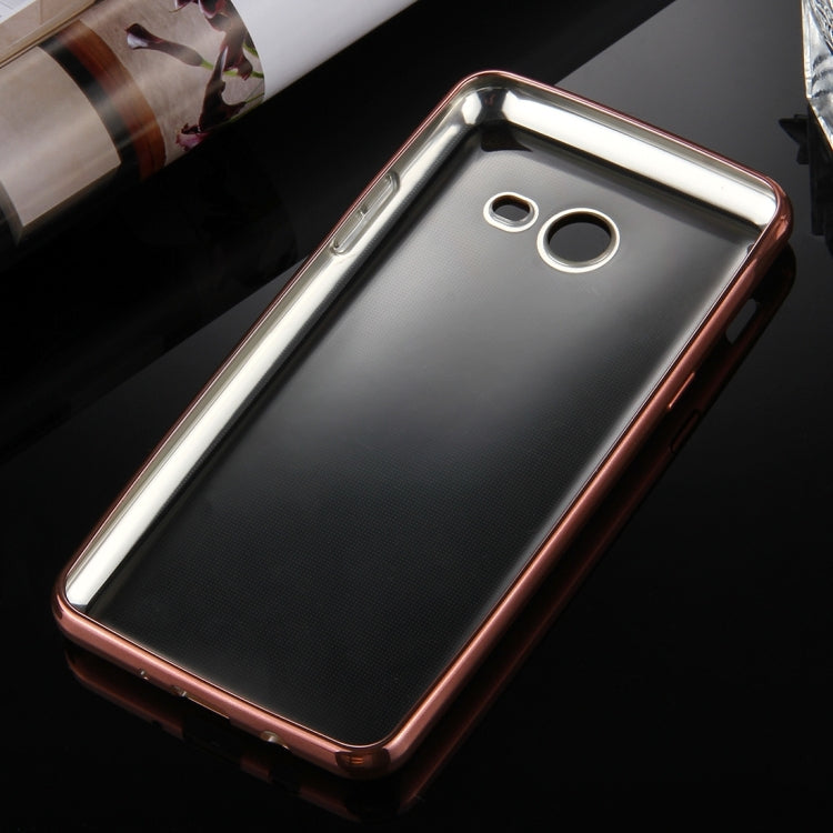 For Galaxy J5 (2017) (US Version) Electroplating Frame Soft TPU Protective Back Cover Case