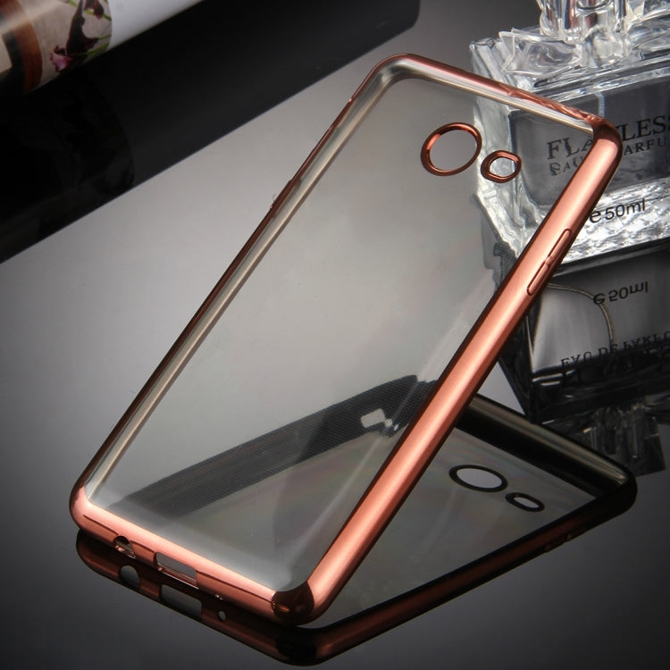 For Galaxy J5 (2017) (US Version) Electroplating Frame Soft TPU Protective Back Cover Case
