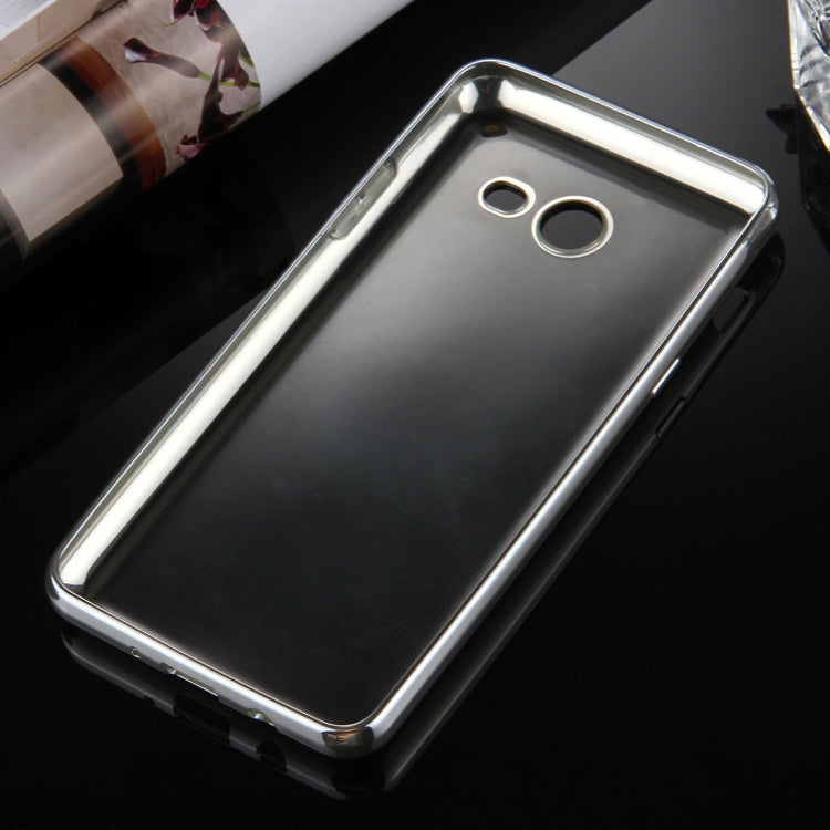 For Galaxy J7 (2017) (US Version) Electroplating Frame Soft TPU Protective Back Cover Case