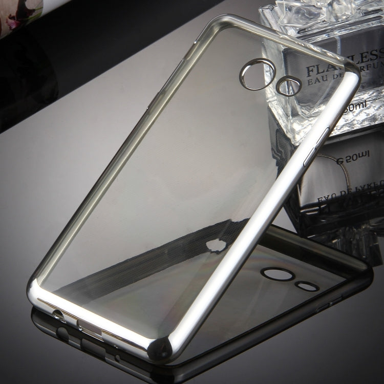 For Galaxy J7 (2017) (US Version) Electroplating Frame Soft TPU Protective Back Cover Case