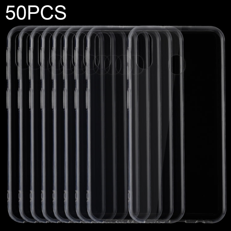 50 PCS 0.75mm Ultrathin Transparent TPU Soft Protective Case for Galaxy M20