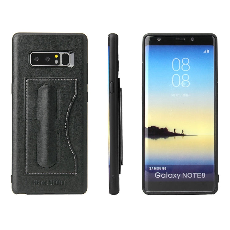 Fierre Shann For Galaxy Note 8 Full Coverage Protective Leather Case with Holder & Card Slot