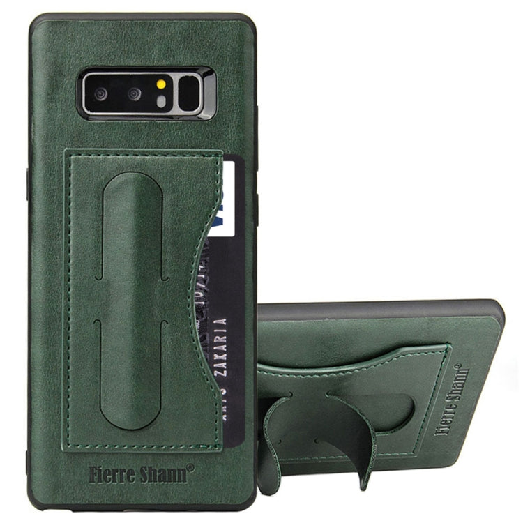 Fierre Shann For Galaxy Note 8 Full Coverage Protective Leather Case with Holder & Card Slot