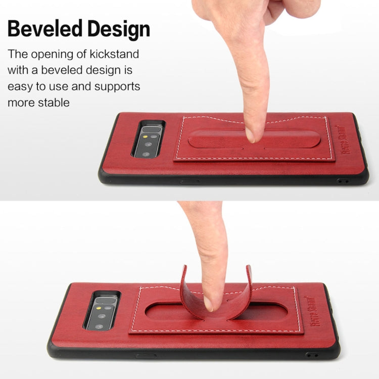 Fierre Shann For Galaxy Note 8 Full Coverage Protective Leather Case with Holder & Card Slot