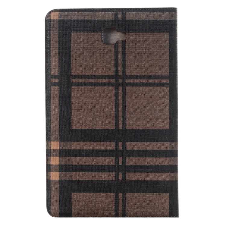 For Galaxy Tab A 10.1 / T580 Lattice Stripes Texture Horizontal Flip Leather Case with Holder & Card Slots & Wallet