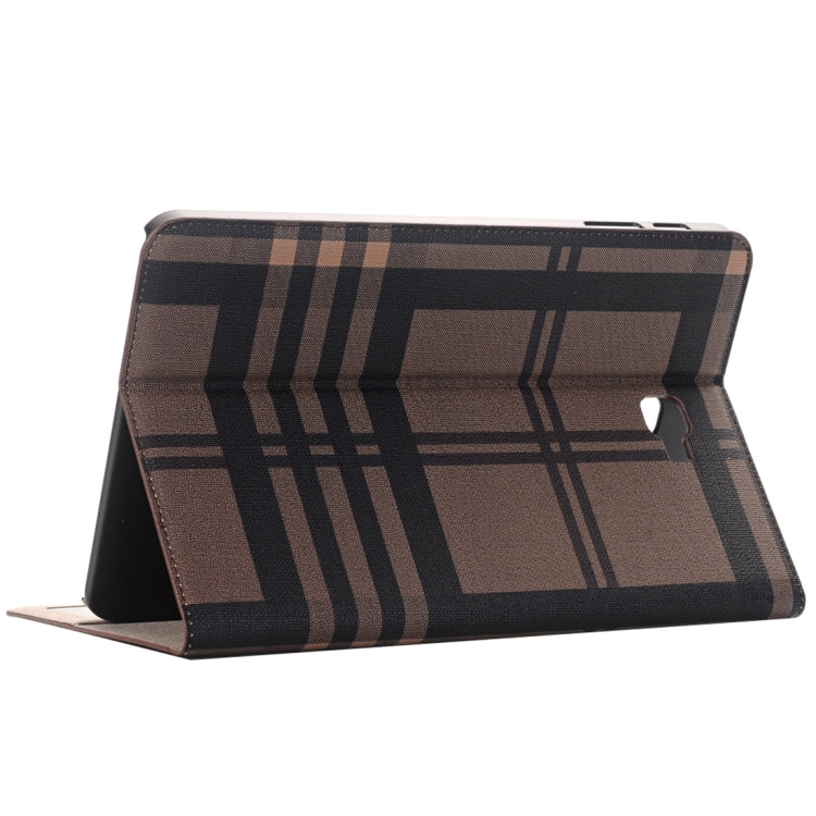 For Galaxy Tab A 10.1 / T580 Lattice Stripes Texture Horizontal Flip Leather Case with Holder & Card Slots & Wallet