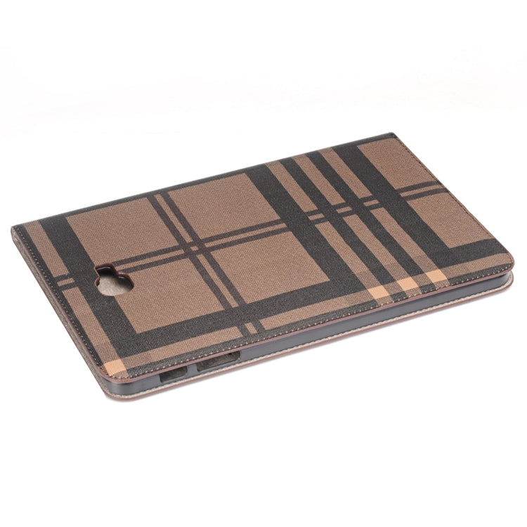 For Galaxy Tab A 10.1 / T580 Lattice Stripes Texture Horizontal Flip Leather Case with Holder & Card Slots & Wallet
