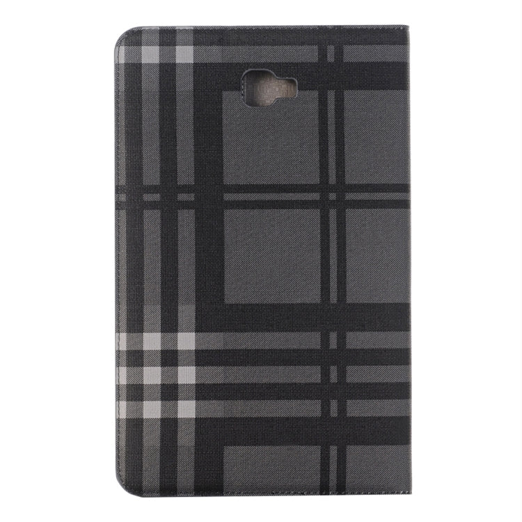 For Galaxy Tab A 10.1 / T580 Lattice Stripes Texture Horizontal Flip Leather Case with Holder & Card Slots & Wallet