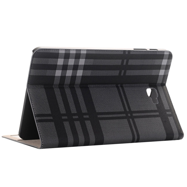 For Galaxy Tab A 10.1 / T580 Lattice Stripes Texture Horizontal Flip Leather Case with Holder & Card Slots & Wallet