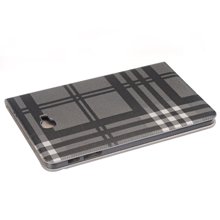For Galaxy Tab A 10.1 / T580 Lattice Stripes Texture Horizontal Flip Leather Case with Holder & Card Slots & Wallet