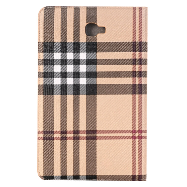 For Galaxy Tab A 10.1 / T580 Lattice Stripes Texture Horizontal Flip Leather Case with Holder & Card Slots & Wallet