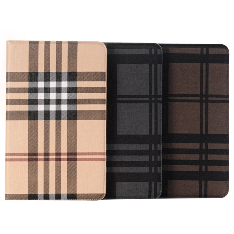 For Galaxy Tab A 10.1 / T580 Lattice Stripes Texture Horizontal Flip Leather Case with Holder & Card Slots & Wallet