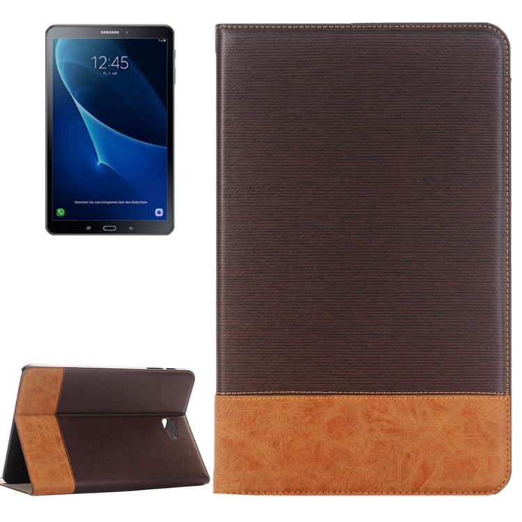 For Galaxy Tab A 10.1 / T580 Cross Texture Horizontal Flip Leather Case with Holder & Card Slots & Wallet