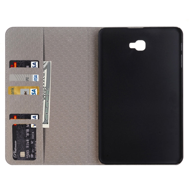 For Galaxy Tab A 10.1 / T580 Cross Texture Horizontal Flip Leather Case with Holder & Card Slots & Wallet
