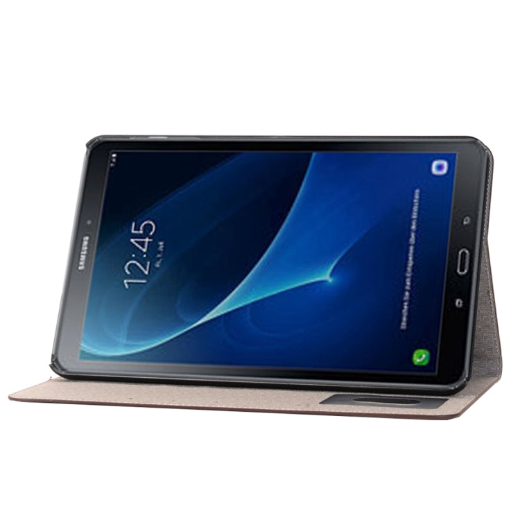 For Galaxy Tab A 10.1 / T580 Cross Texture Horizontal Flip Leather Case with Holder & Card Slots & Wallet