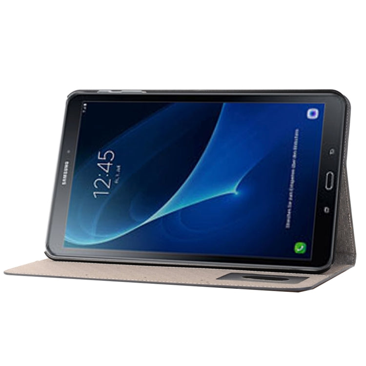 For Galaxy Tab A 10.1 / T580 Cross Texture Horizontal Flip Leather Case with Holder & Card Slots & Wallet