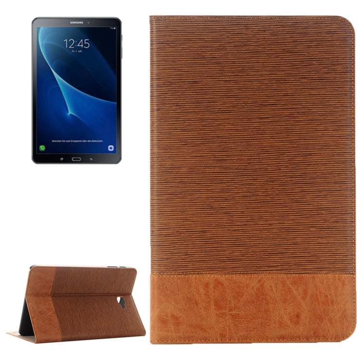 For Galaxy Tab A 10.1 / T580 Cross Texture Horizontal Flip Leather Case with Holder & Card Slots & Wallet