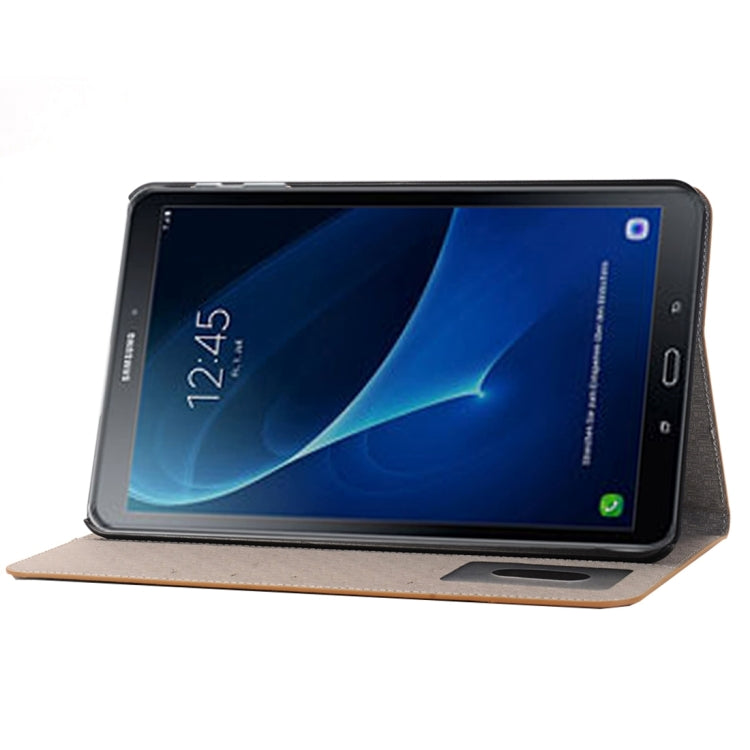 For Galaxy Tab A 10.1 / T580 Cross Texture Horizontal Flip Leather Case with Holder & Card Slots & Wallet