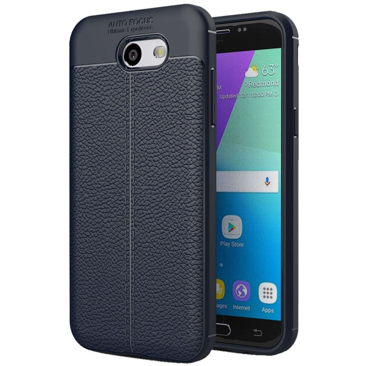 For Galaxy J3 Prime Litchi Texture TPU Protective Back Cover Case
