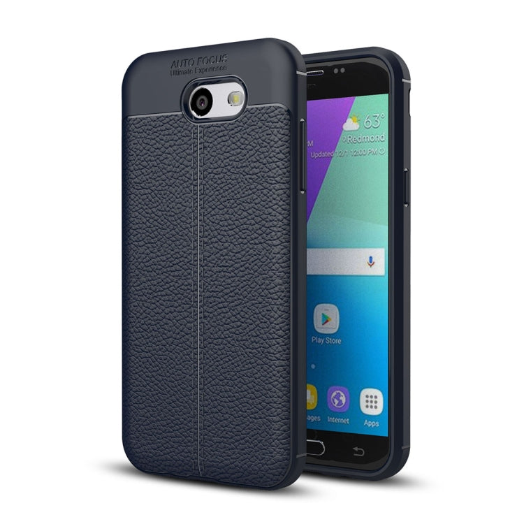 For Galaxy J3 Prime Litchi Texture TPU Protective Back Cover Case