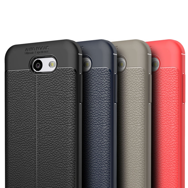 For Galaxy J3 Prime Litchi Texture TPU Protective Back Cover Case