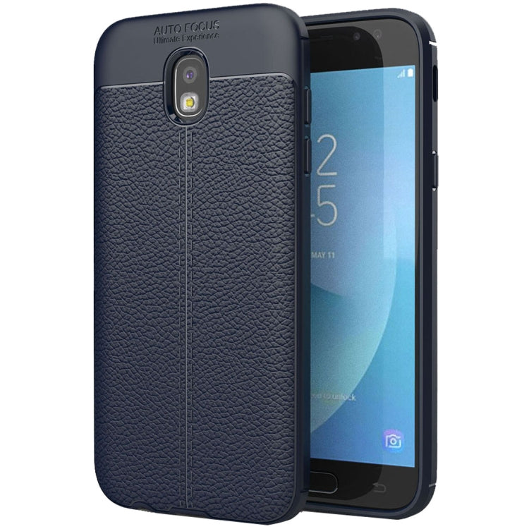 For Galaxy J3 (2017) (EU Version) Litchi Texture TPU Protective Back Cover Case