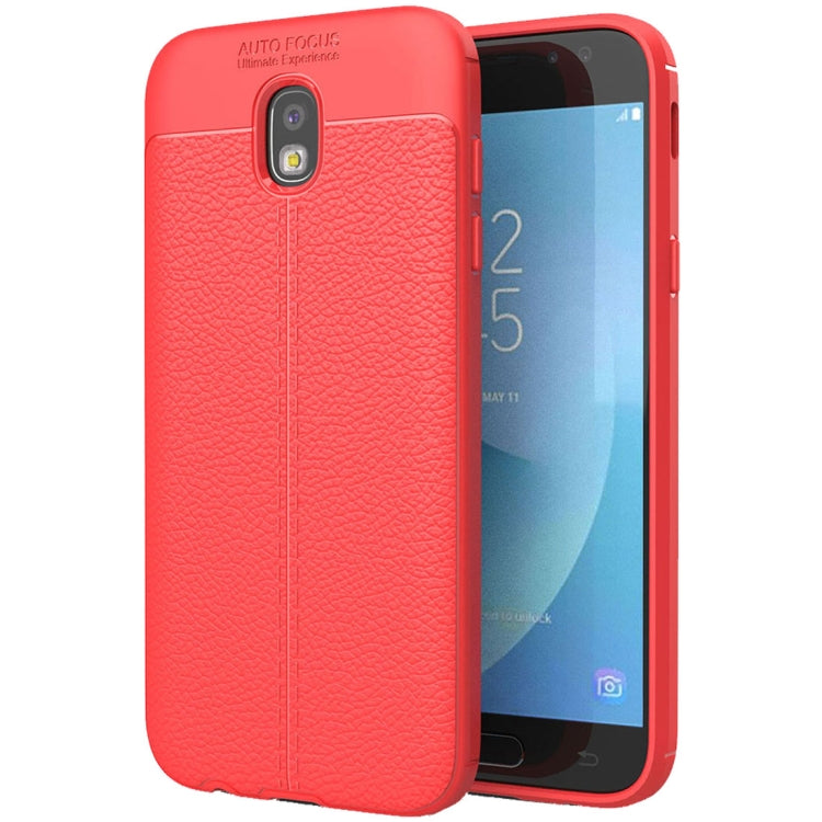 For Galaxy J3 (2017) (EU Version) Litchi Texture TPU Protective Back Cover Case