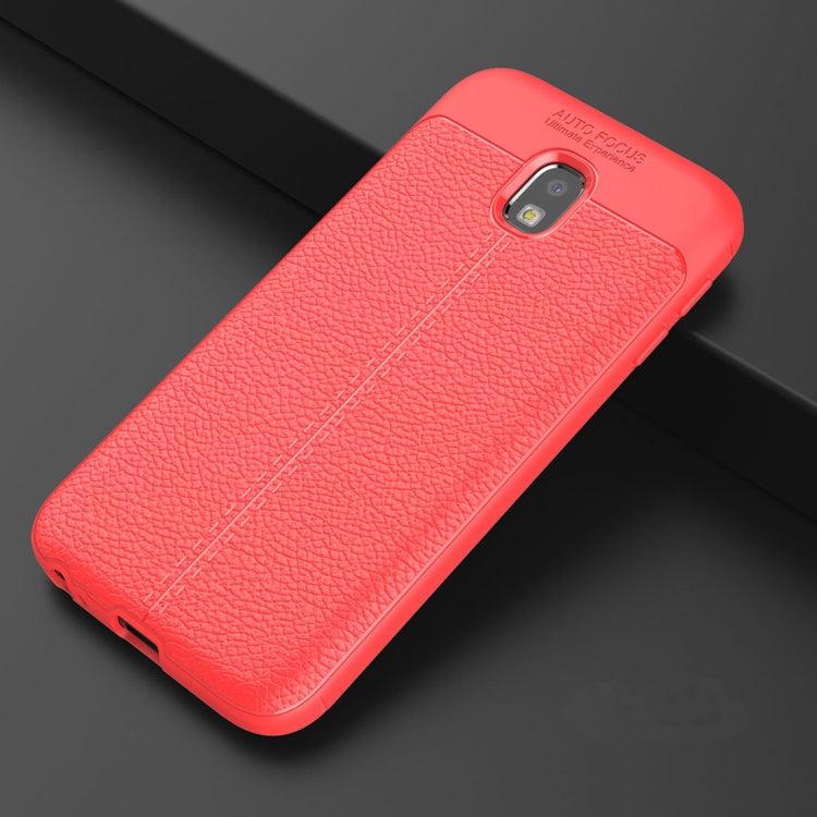 For Galaxy J3 (2017) (EU Version) Litchi Texture TPU Protective Back Cover Case