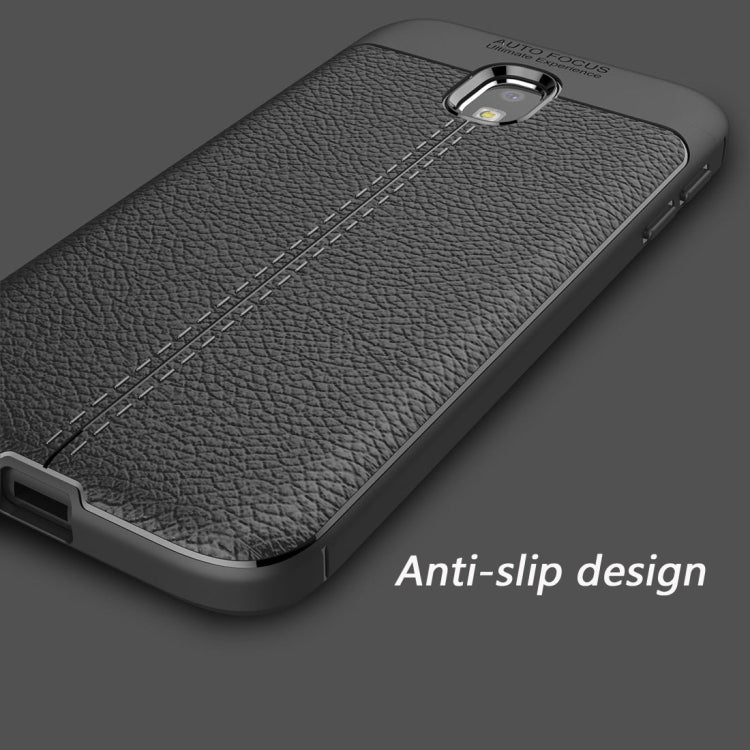 For Galaxy J3 (2017) (EU Version) Litchi Texture TPU Protective Back Cover Case