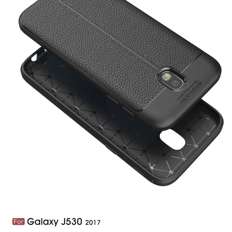 For Galaxy J5 (2017) (EU Version) Litchi Texture TPU Protective Back Cover Case