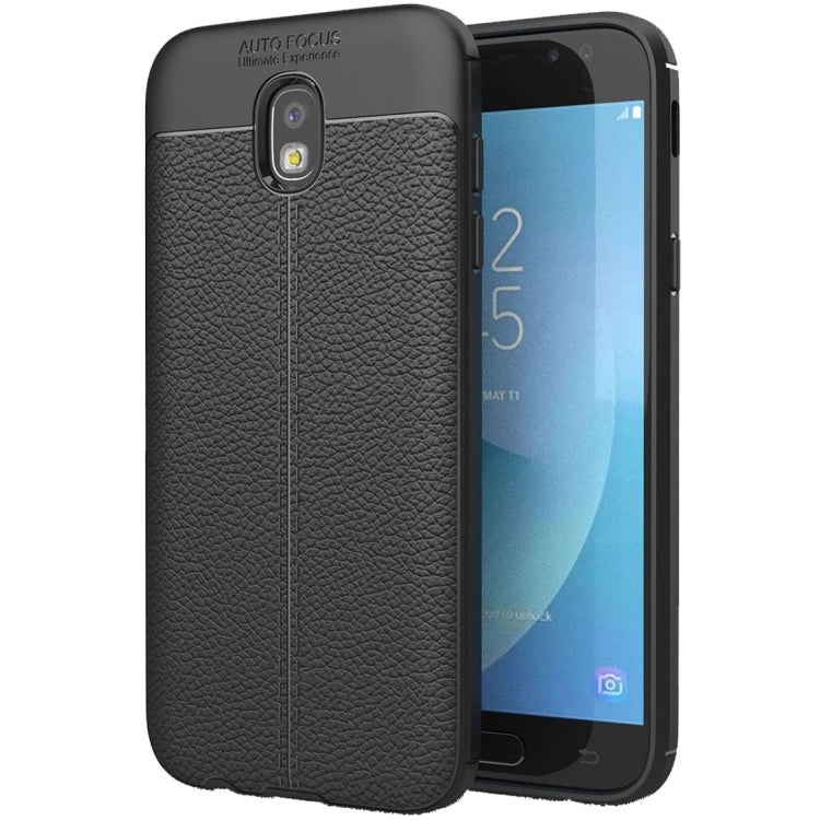 For Galaxy J7 (2017) (EU Version) Litchi Texture TPU Protective Back Cover Case