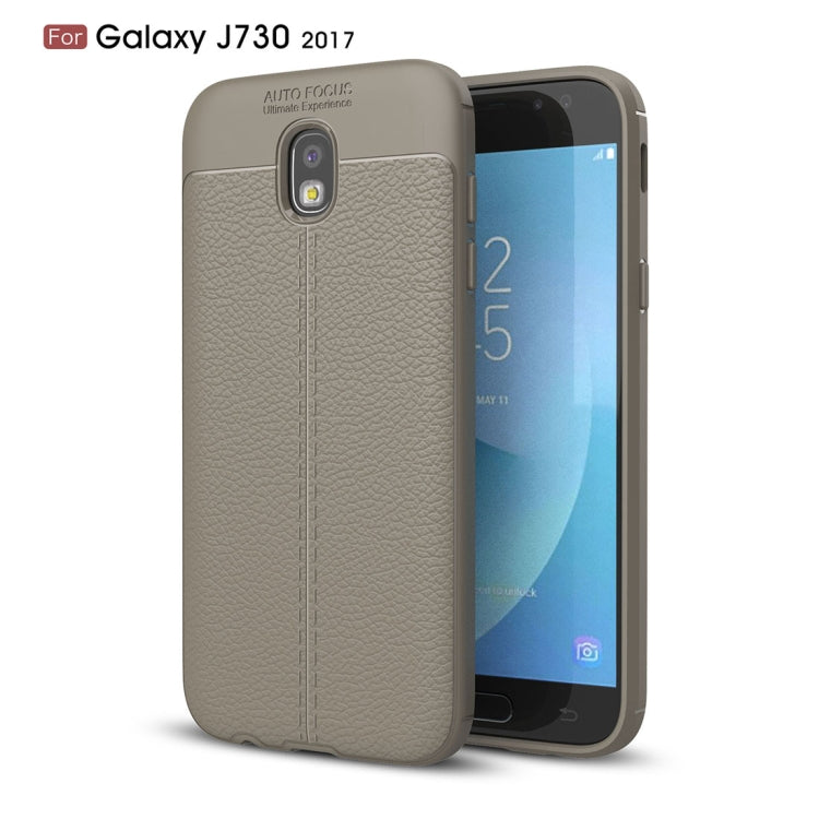 For Galaxy J7 (2017) (EU Version) Litchi Texture TPU Protective Back Cover Case