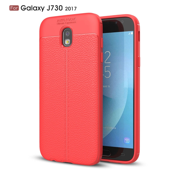 For Galaxy J7 (2017) (EU Version) Litchi Texture TPU Protective Back Cover Case