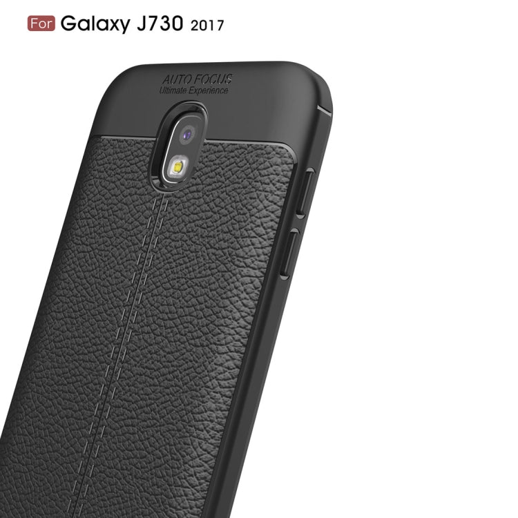 For Galaxy J7 (2017) (EU Version) Litchi Texture TPU Protective Back Cover Case