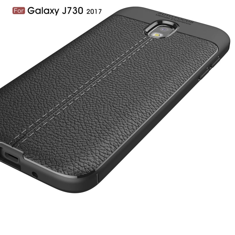 For Galaxy J7 (2017) (EU Version) Litchi Texture TPU Protective Back Cover Case