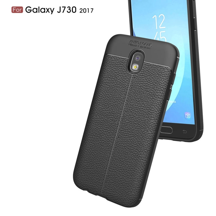 For Galaxy J7 (2017) (EU Version) Litchi Texture TPU Protective Back Cover Case