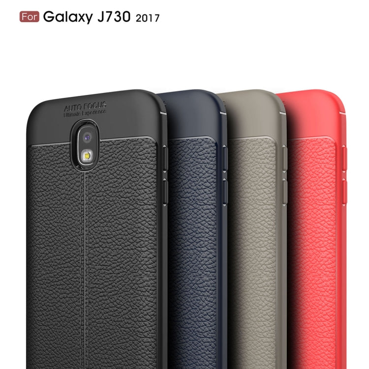 For Galaxy J7 (2017) (EU Version) Litchi Texture TPU Protective Back Cover Case