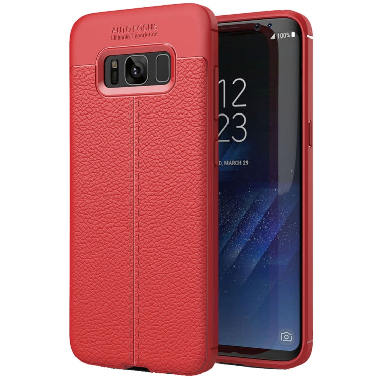 For Galaxy S8 Litchi Texture TPU Protective Back Cover Case