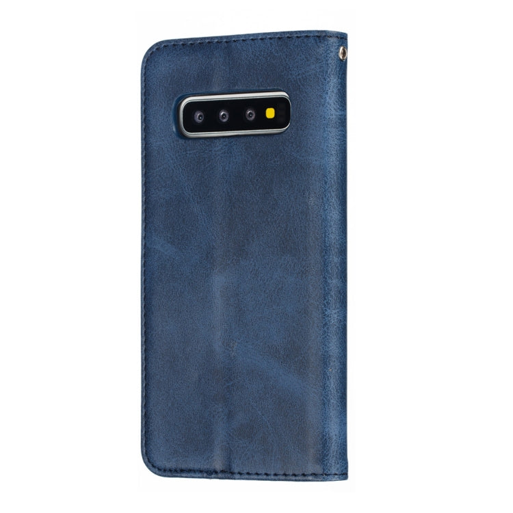 Calf Texture Zipper Magnetic Horizontal Flip Leather Case for Galaxy S10, with Wallet & Holder & Card Slots