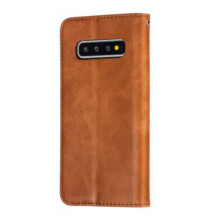 Calf Texture Zipper Magnetic Horizontal Flip Leather Case for Galaxy S10, with Wallet & Holder & Card Slots