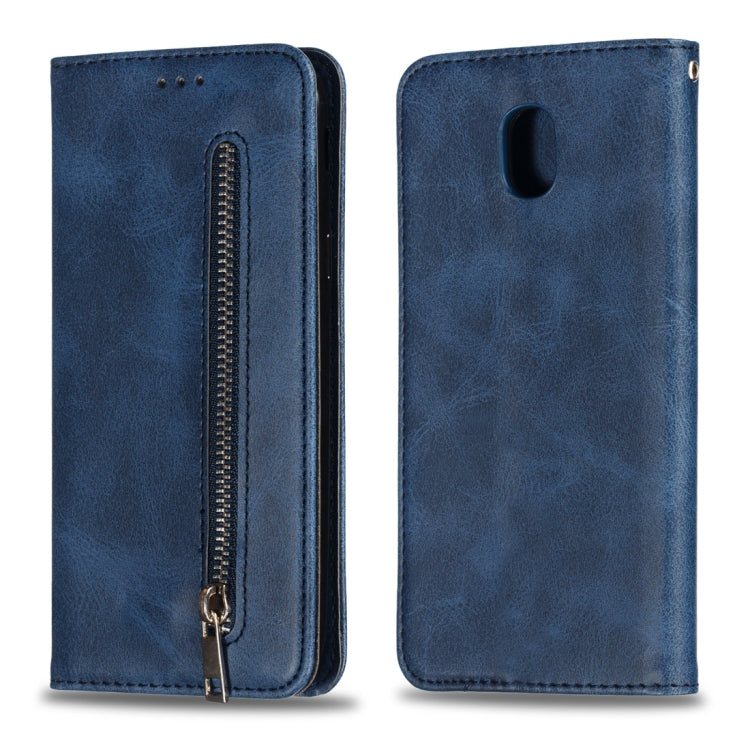 Calf Texture Zipper Magnetic Horizontal Flip Leather Case for Galaxy J530 (J5 2017), with Wallet & Holder & Card Slots