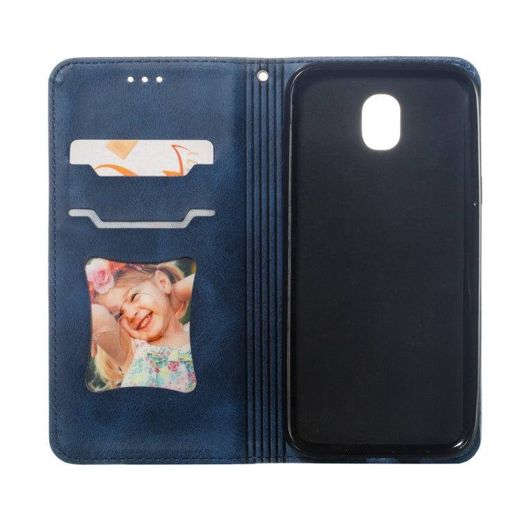 Calf Texture Zipper Magnetic Horizontal Flip Leather Case for Galaxy J530 (J5 2017), with Wallet & Holder & Card Slots