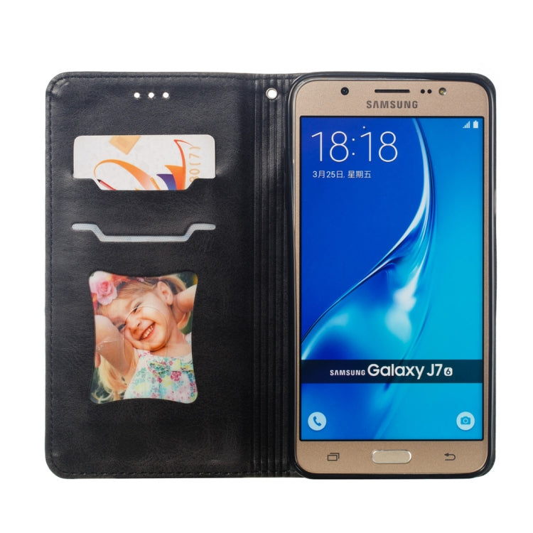 Calf Texture Zipper Magnetic Horizontal Flip Leather Case for Galaxy J710, with Wallet & Holder & Card Slots