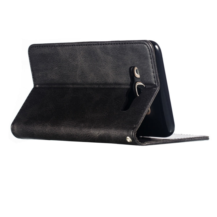 Calf Texture Zipper Magnetic Horizontal Flip Leather Case for Galaxy J710, with Wallet & Holder & Card Slots